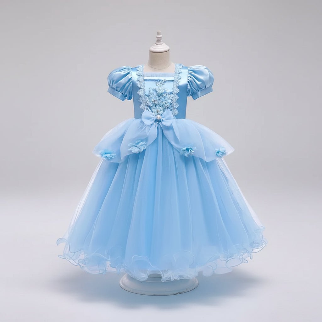 Children's Princess Costume Dress for Halloween and Cosplay featuring a magical design, available in multiple sizes for little girls. 0